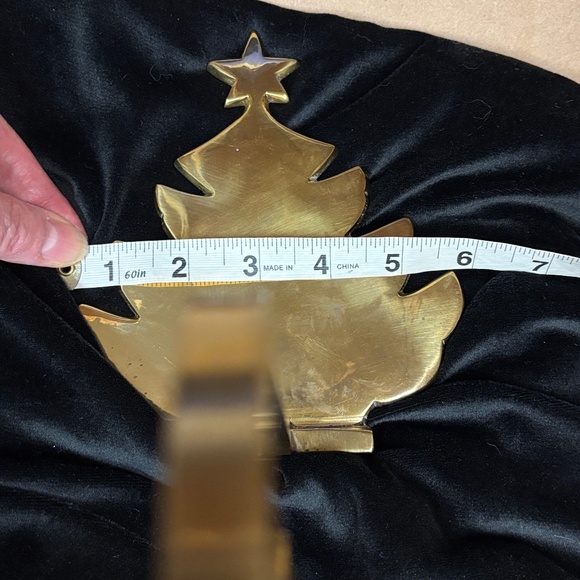 Solid Brass Christmas Tree Stocking Holder for Mantle Vintage from 1993 - Picture 12 of 13